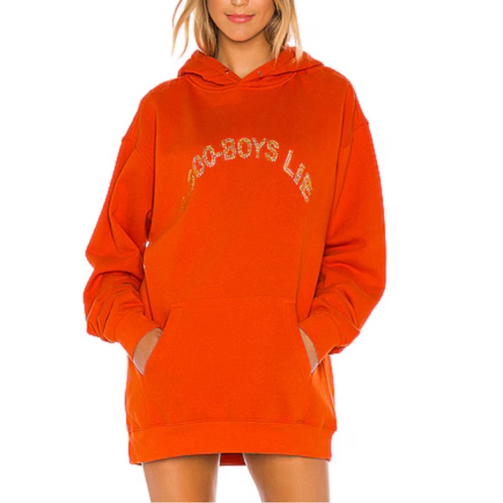 Boys Lie 1-800 orange remix hoodie